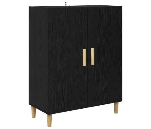 Augstais Skapītis 2 Pcs Melns Ozolkoks 69,5 X 34 X 180 Cm Vidaxl