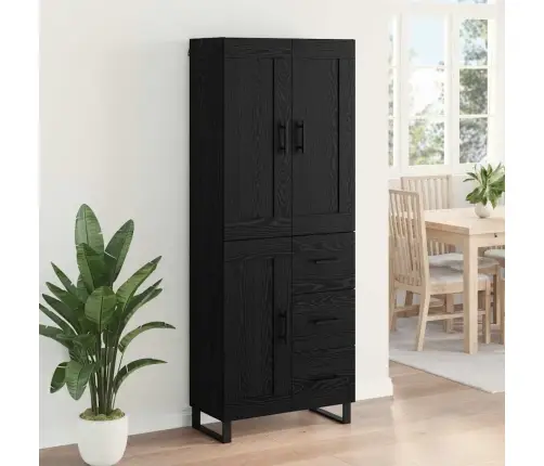 Kõrgushein Seinale Kinnitatav 2 Pcs Must Tamm Tehispuit