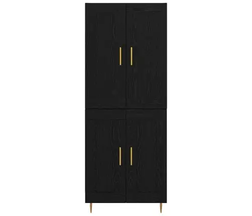 Aukštas Spintelė Juodas Ąžuolas 69,5 X 34 X 180 Cm