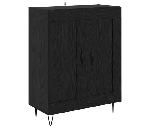 Augstais Skapītis Melns Ozolkoks 69,5 X 34 X 180 Cm Vidaxl