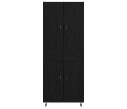 Augstais Skapītis Melns Ozolkoks 69,5 X 34 X 180 Cm Vidaxl
