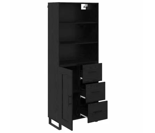 Kõrgushein Seinale Kinnitatav 2 Pcs Must Tamm Tehispuit