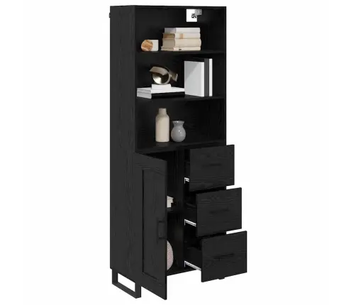 Kõrgushein Seinale Kinnitatav 2 Pcs Must Tamm Tehispuit