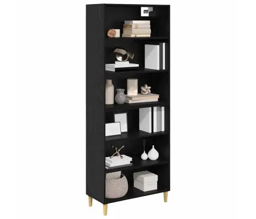 Kõrgushein 2 Pcs Must Tamm 69,5 X 32,5 X 180 Cm Tehispuit