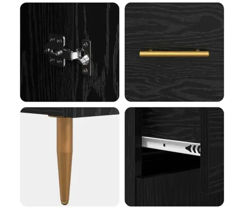 Kõrgushein Sahtliga Must Tamm 69,5 X 34 X 180 Cm Tehispuit