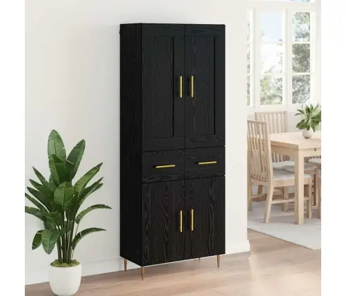 Kõrgushein Sahtliga Must Tamm 69,5 X 34 X 180 Cm Tehispuit