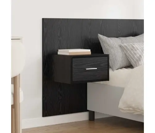 Gultas Galva Ar Skapīšu 3 Pcs Melns Ozolkoks Inženierijas Koks Vidaxl