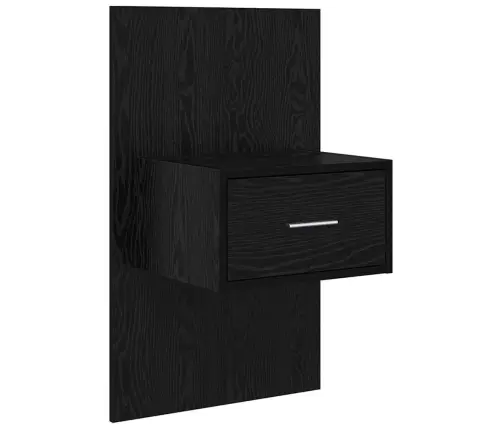 Gultas Galva Ar Skapīšu 3 Pcs Melns Ozolkoks Inženierijas Koks Vidaxl