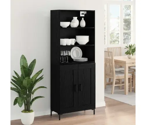 Kõrgushein Sahtliga Must Tamm 69,5 X 34 X 180 Cm Tehispuit