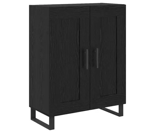 Augstais Skapītis Melns Ozolkoks 69,5 X 34 X 180 Cm Vidaxl