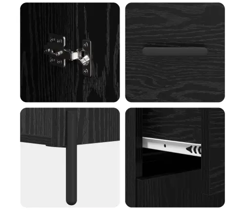 Kõrgushein Sahtliga Must Tamm 69,5 X 34 X 180 Cm Tehispuit