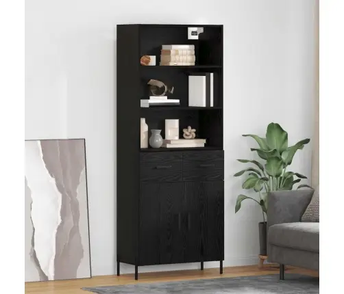 Kõrgushein Sahtliga Must Tamm 69,5 X 34 X 180 Cm Tehispuit