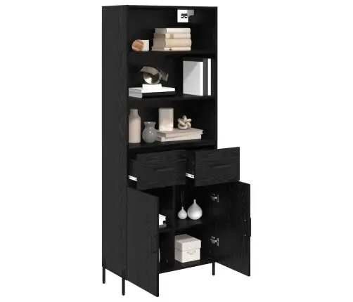 Kõrgushein Sahtliga Must Tamm 69,5 X 34 X 180 Cm Tehispuit