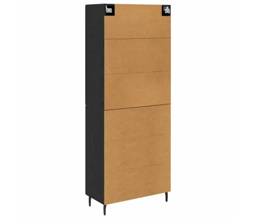 Augstais Skapītis Melns Ozols 69,5 X 34 X 180 Cm Vidaxl