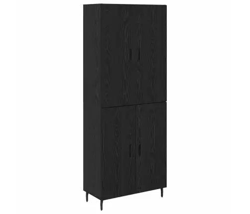 Augstais Skapītis Melns Ozols 69,5 X 34 X 180 Cm Vidaxl
