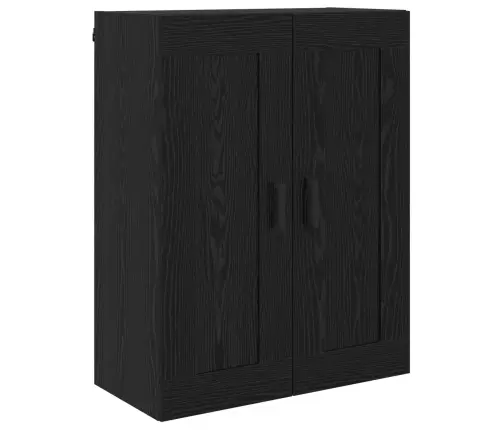 Aukštas Spintelė 2 Pcs Juodas Ąžuolas Apdirbta Mediena