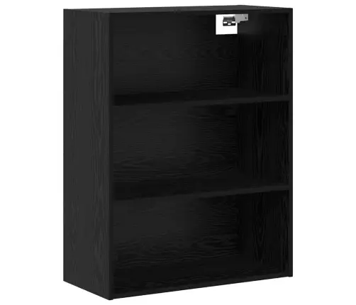 Augstais Skapītis 2 Pcs Melns Ozolkoks 69,5 X 34 X 180 Cm Vidaxl