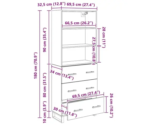 Augstais Skapītis 2 Pcs Melns Ozolkoks Inženierijas Koks Vidaxl