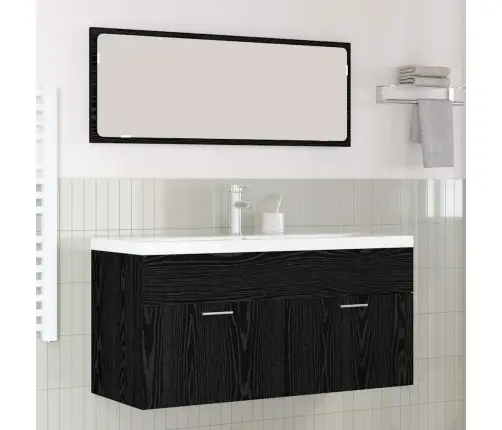 Vonios Spintelė Su Saugykla Juodas Ąžuolas 100 X 38,5 X 46 Cm