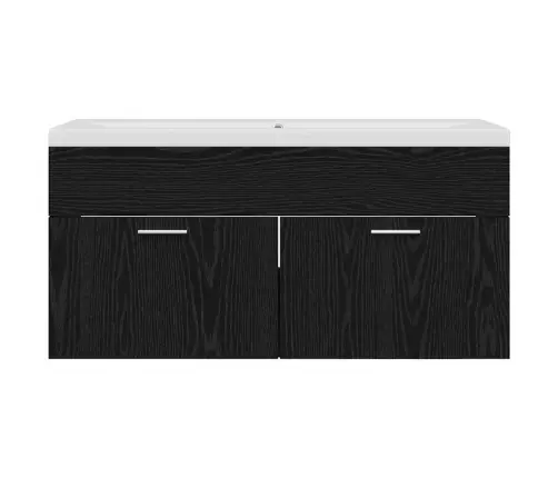 Vonios Spintelė Su Saugykla Juodas Ąžuolas 100 X 38,5 X 46 Cm