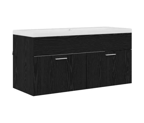 Vonios Spintelė Su Saugykla Juodas Ąžuolas 100 X 38,5 X 46 Cm