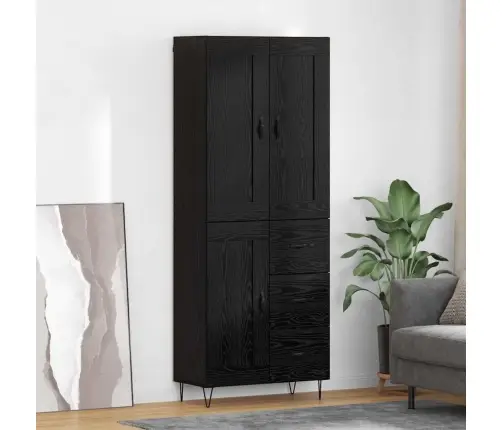 Kõrgushein Sahtliga Must Tamm 69,5 X 34 X 180 Cm Tehispuit