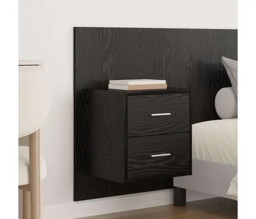 Gultas Galva Ar Skapīšu Melns Ozolkoks 337 X 32,5 X 80 Cm Vidaxl