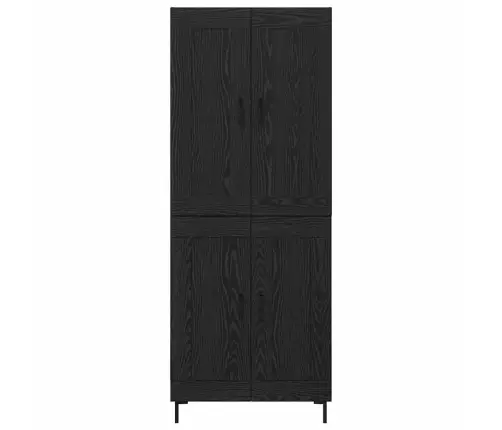 Augstais Skapītis Melns Ozolkoks 69,5 X 34 X 180 Cm Vidaxl