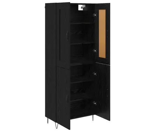 Aukštas Spintelė Juodas Ąžuolas 69,5 X 34 X 180 Cm