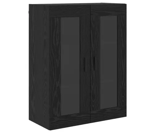 Augstais Skapītis Melns Ozolkoks 69,5 X 34 X 180 Cm Vidaxl