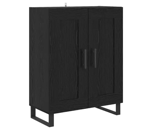 Augstais Skapītis Melns Ozolkoks 69,5 X 34 X 180 Cm Vidaxl