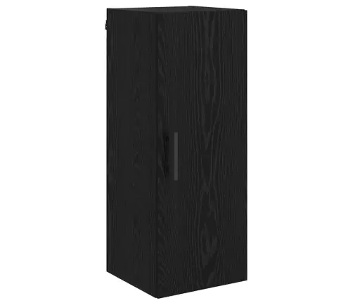 Augstais Skapītis Melns Ozolkoks 34,5 X 34 X 180 Cm Vidaxl