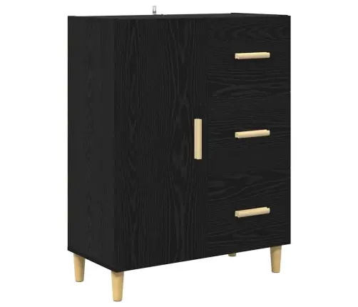 Augstais Skapītis 2 Pcs Melns Ozolkoks 69,5 X 34 X 180 Cm Vidaxl