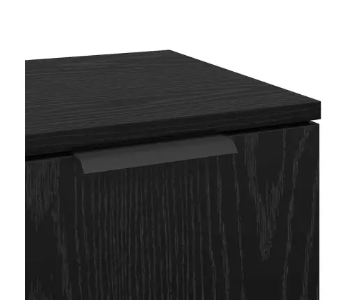 Šoninės Lentynos 3 Pcs Juoda Ąžuolo 69,5 X 34 X 180 Cm