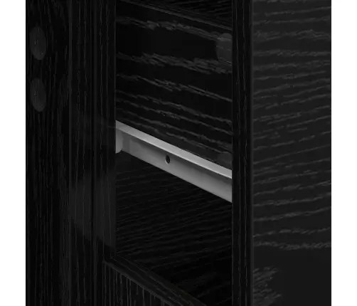 Šoninės Lentynos 3 Pcs Juoda Ąžuolo 69,5 X 34 X 180 Cm