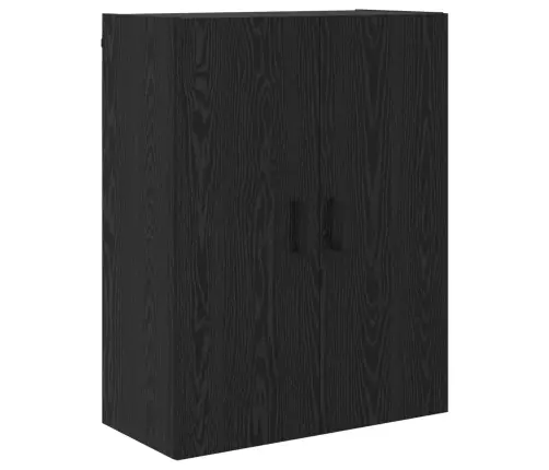 Augstais Skapītis Melns Ozolkoks 69,5 X 34 X 180 Cm Vidaxl