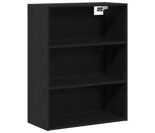 Augstais Skapītis 2 Pcs Melns Ozolkoks 69,5 X 34 X 180 Cm Vidaxl