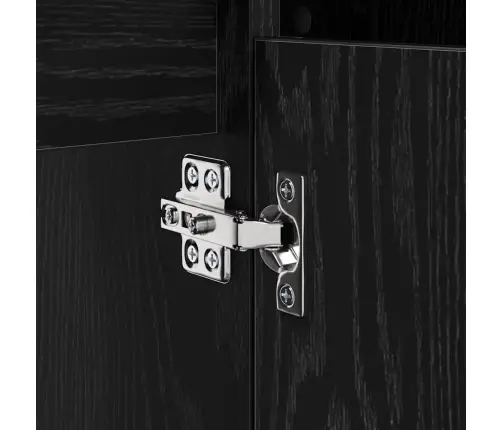 Vannas Istabas Mēbeļu Komplekts Ar Plauktu 3 Pcs Melns Ozols Vidaxl