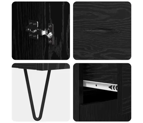 Kõrgushein Sahtliga Must Tamm 69,5 X 34 X 180 Cm Tehispuit