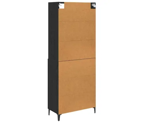 Aukštas Spintelė 2 Pcs Juodas Ąžuolas