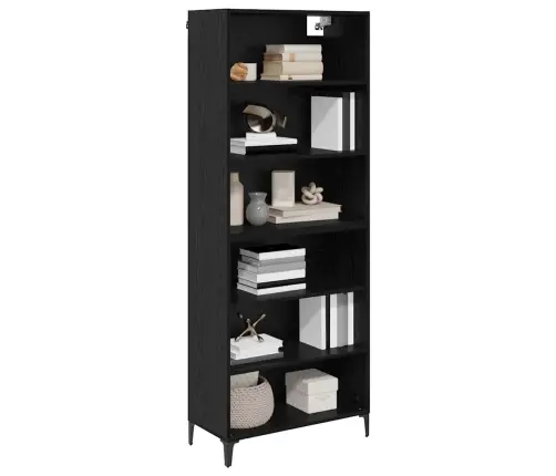 Aukštas Spintelė Juodas Ąžuolas 69,5 X 34 X 180 Cm