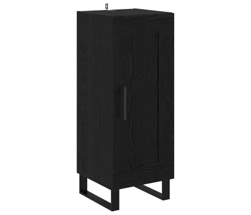 Augstais Skapītis Melns Ozolkoks 69,5 X 34 X 180 Cm Vidaxl