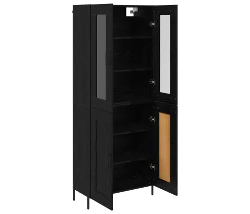 Aukštas Spintelė Juodas Ąžuolas 69,5 X 34 X 180 Cm