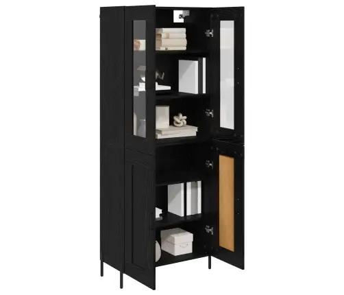 Aukštas Spintelė Juodas Ąžuolas 69,5 X 34 X 180 Cm