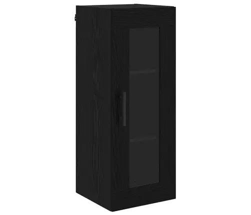 Augstais Skapītis Melns Ozolkoks 69,5 X 34 X 180 Cm Vidaxl
