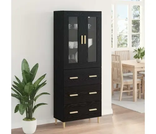 Kõrgushein Seinale Kinnitatav 2 Pcs Must Tamm Tehispuit