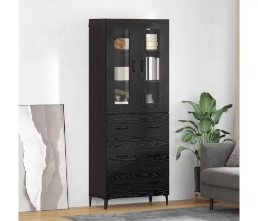 Kõrgushein Sahtliga Must Tamm 69,5 X 34 X 180 Cm Tehispuit