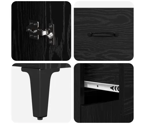 Kõrgushein Sahtliga Must Tamm 69,5 X 34 X 180 Cm Tehispuit