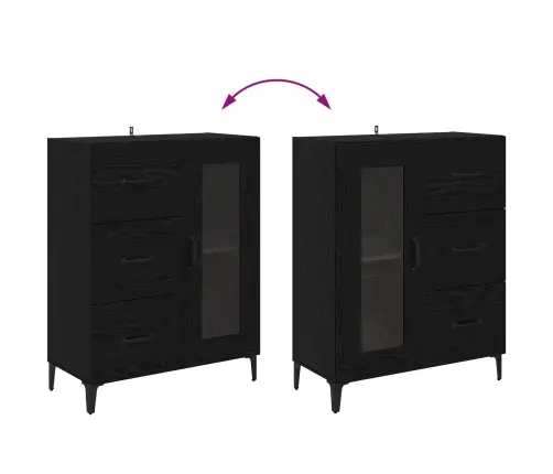 Kõrgushein Sahtliga Must Tamm 69,5 X 34 X 180 Cm Tehispuit