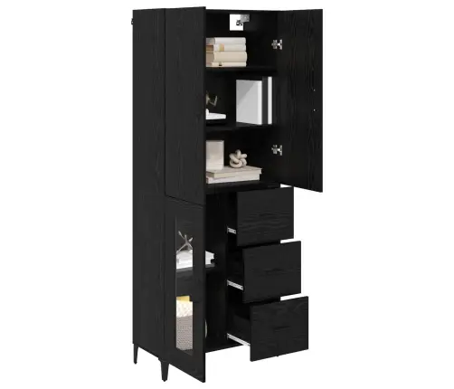 Kõrgushein Sahtliga Must Tamm 69,5 X 34 X 180 Cm Tehispuit